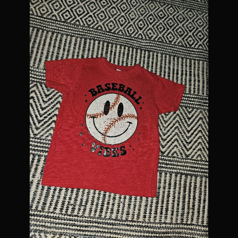 Rabbit Skins Baseball Vibes Printed Tee 2T